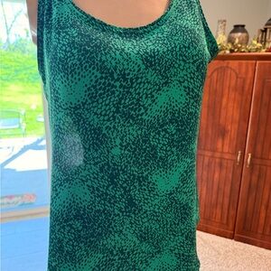 Green Patterned Women's Top
